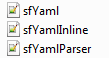 классы symfony для yaml parser